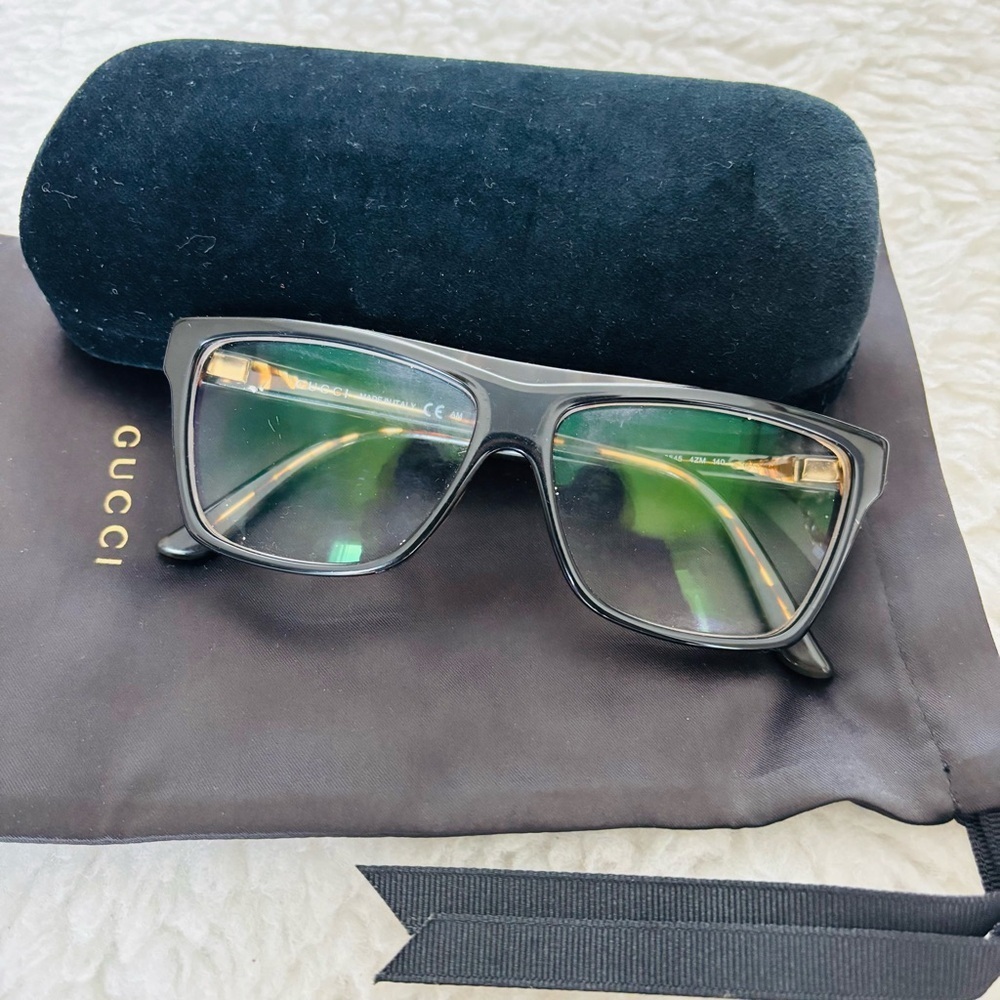 Gucci GG3545 Black/Tortoise Unisex Eyeglasses Frame Only w/ Case/Dustbag - Picture 3 of 16